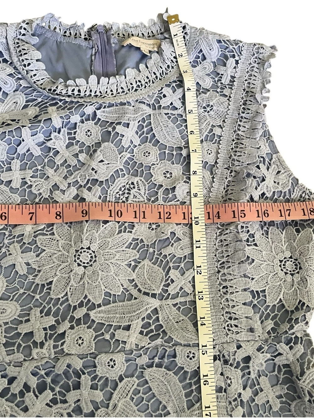 Love Encounter Los Angeles Light Blue Lace Overlay Party Dress Size L - Picture 6 of 9